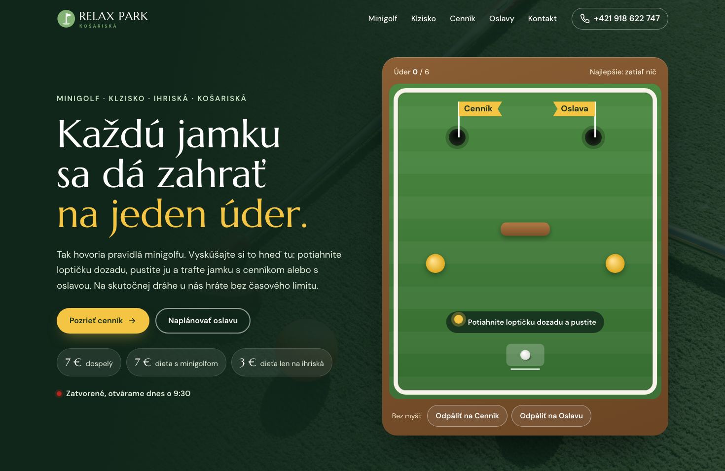 Koncept 01 Jamka na jeden úder